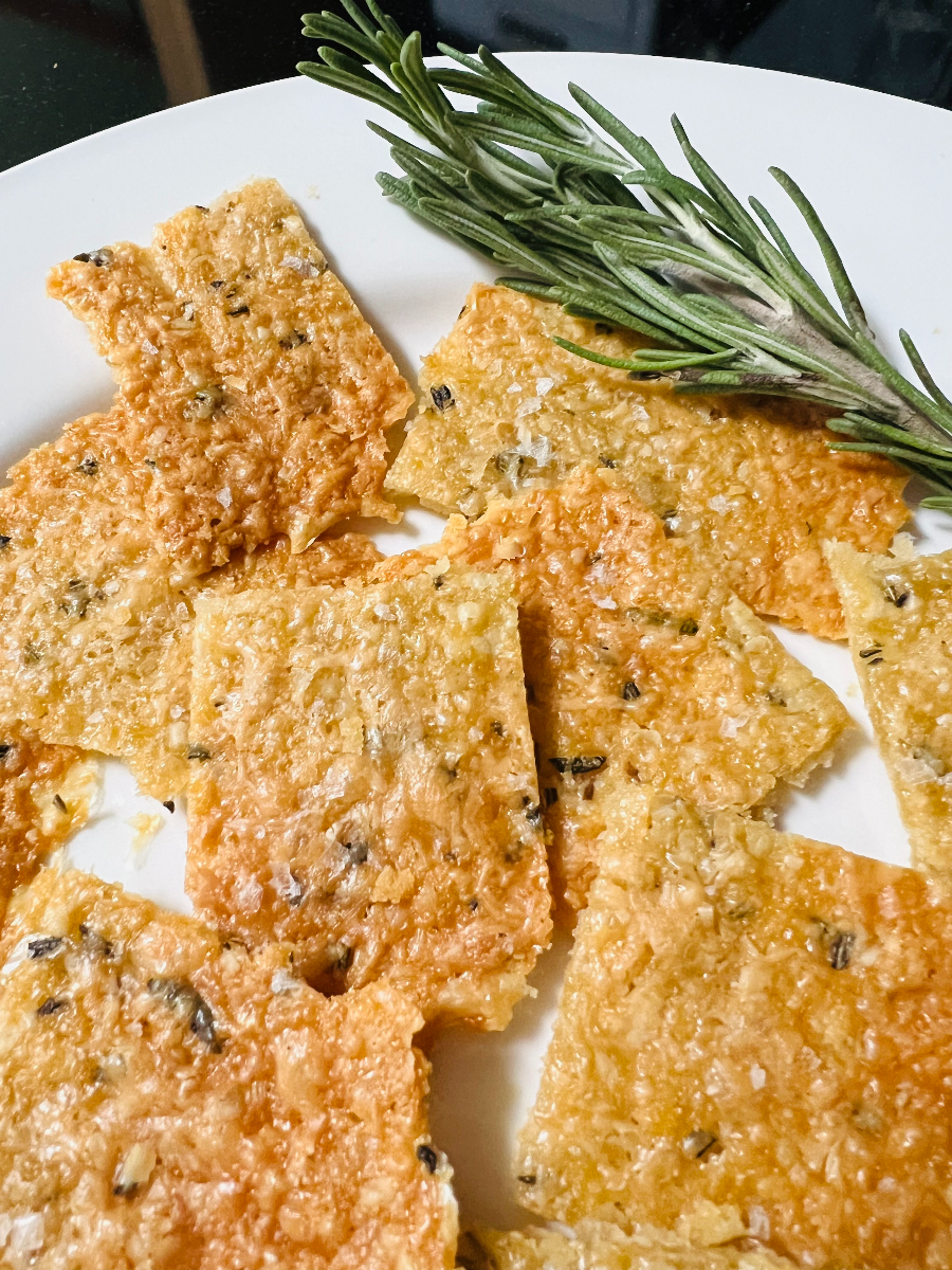 Sourdough Rosemary Parmesan Crackers
