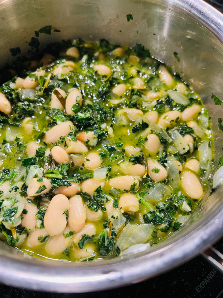 Cannellinis in Lemon kale pesto - prep