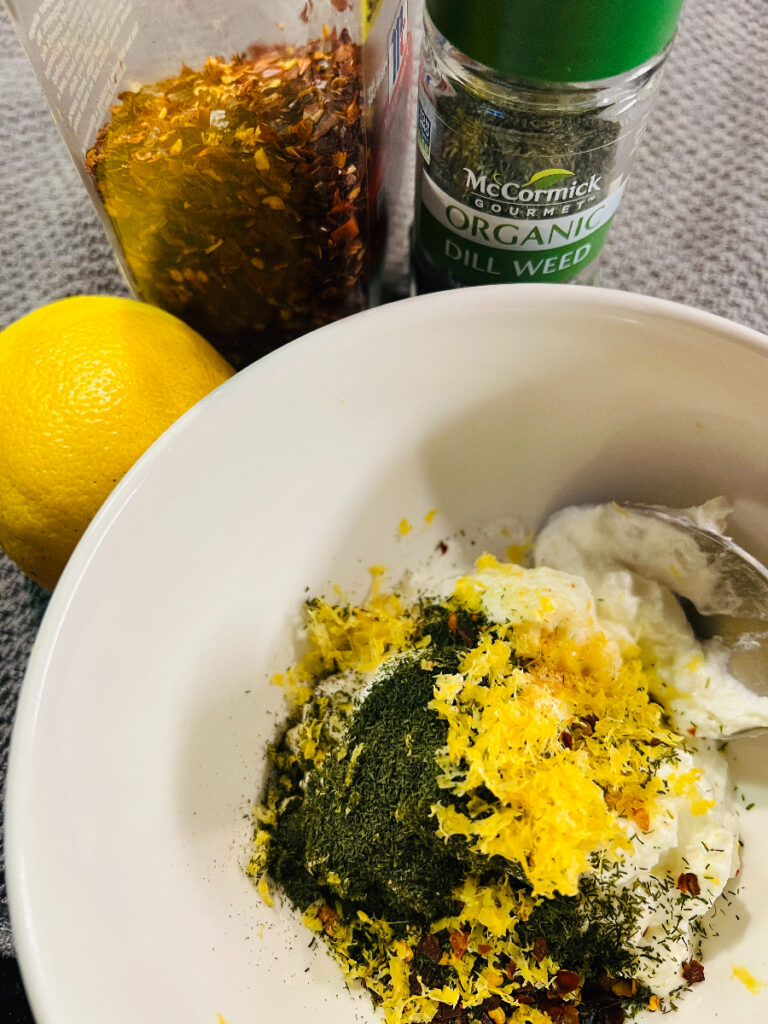 lemon dill yogurt sauce