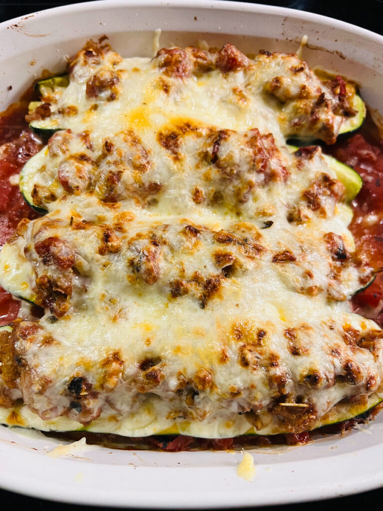 baked stuffed zucchini canoes