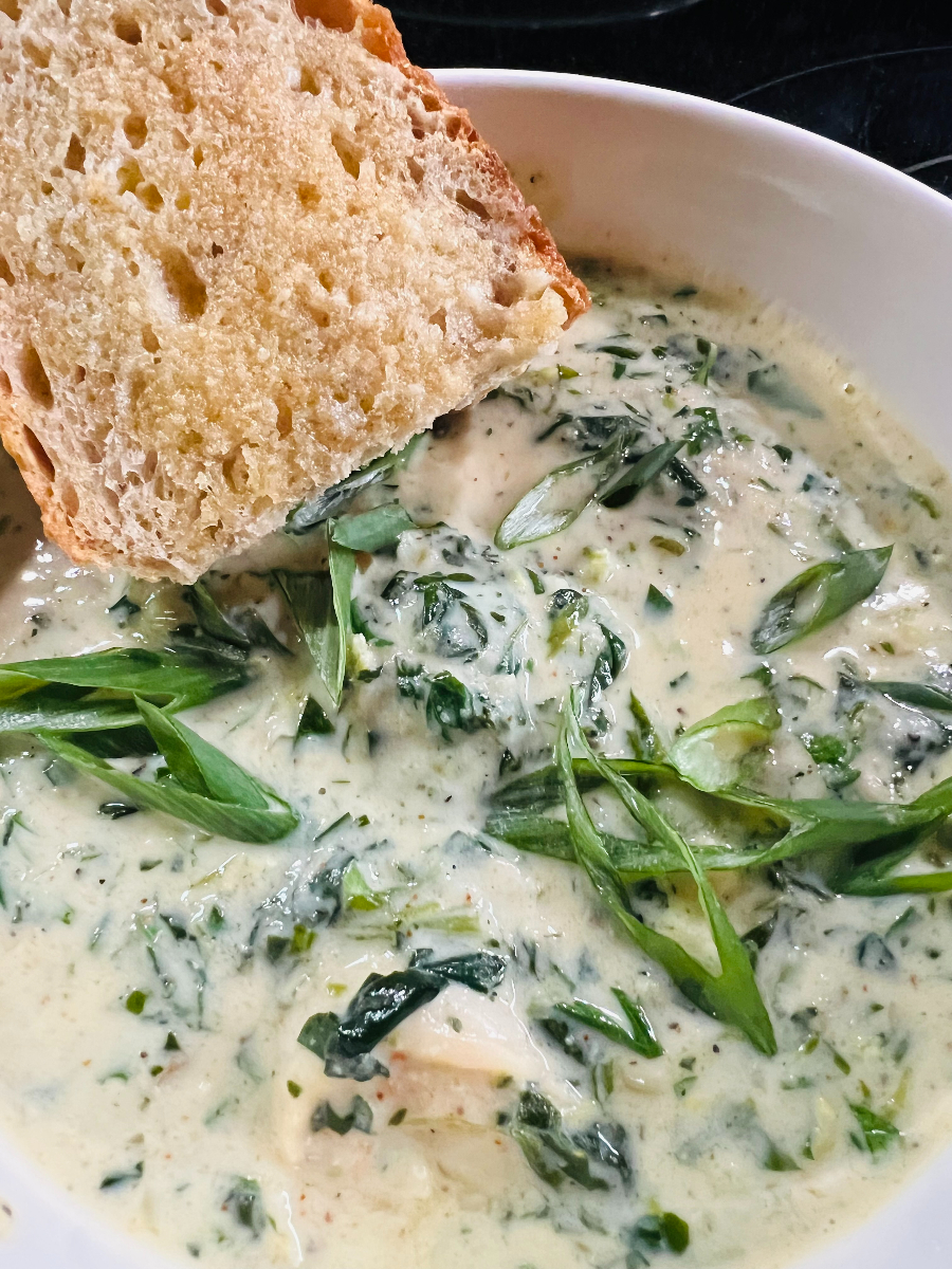 Creole shrimp in Creamy Tarragon sauce