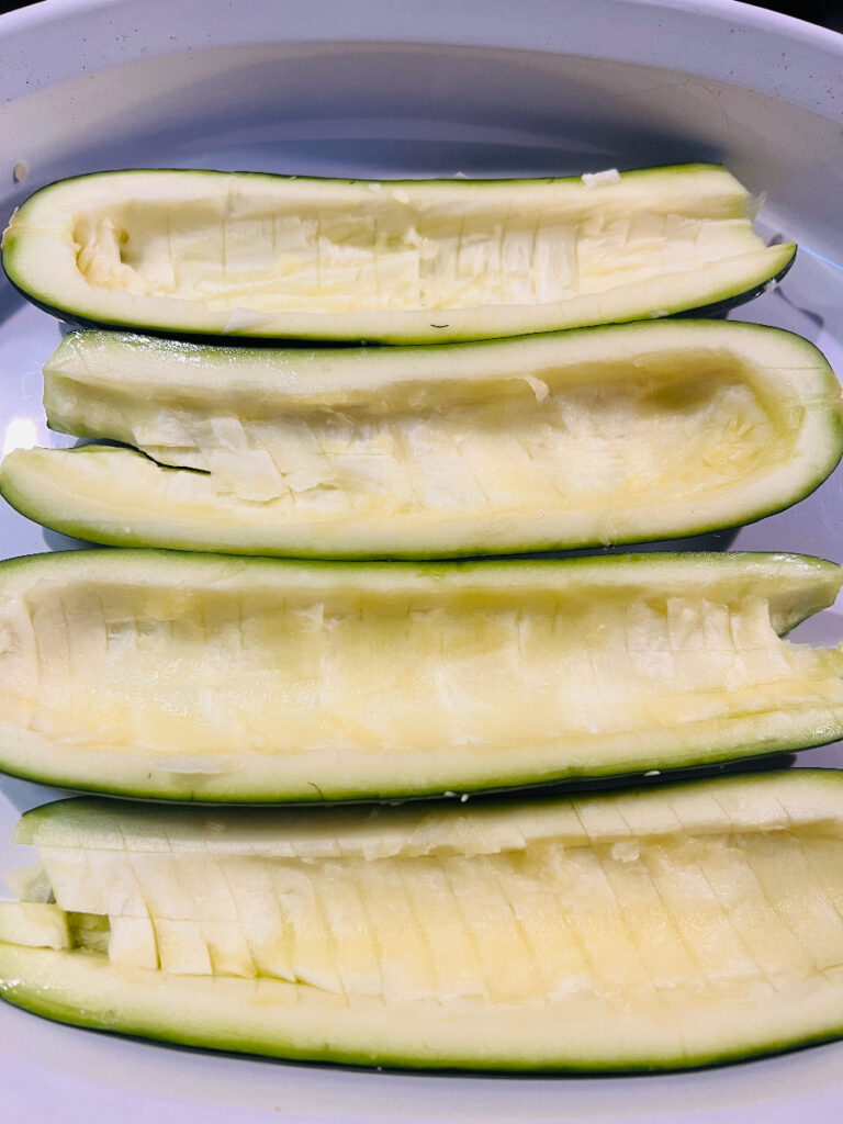 zucchini canoe shells