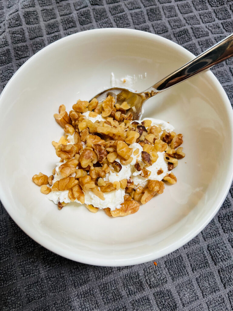 yogurt and walnuts